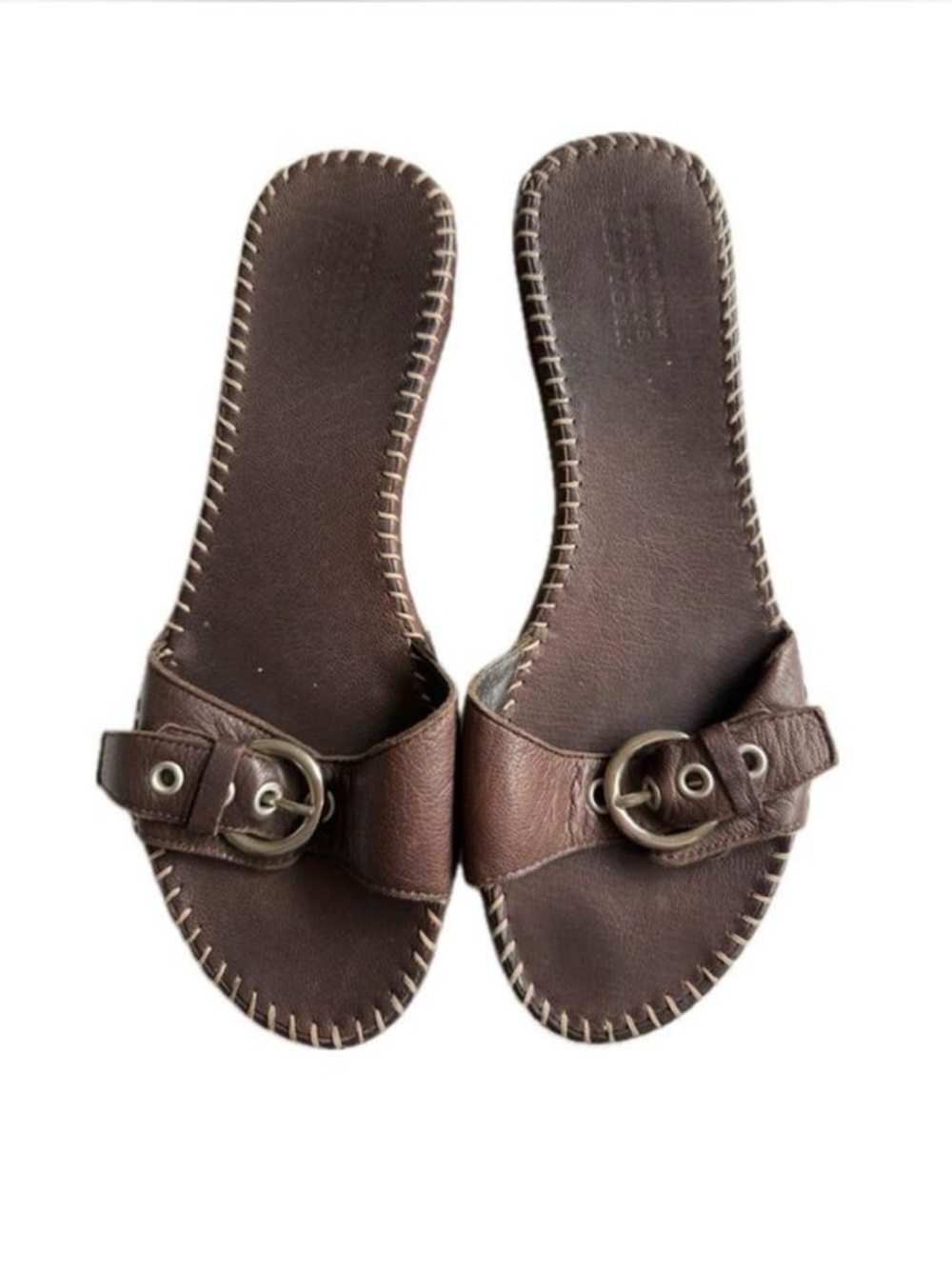 Barney’s brown sandals w adjustable buckle